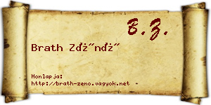 Brath Zénó névjegykártya